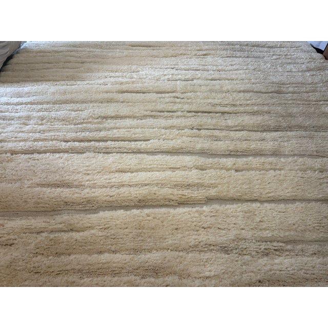 Textile Rh Eli Wool Rug – 12' × 15' Natural | Hand-Knotted New Zealand Wool | Moroccan-Inspired Contemporary Design For Sale - Image 7 of 18