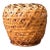 Vintage Woven Rattan Floor Basket For Sale