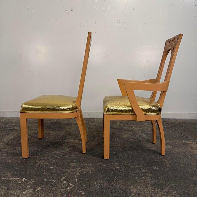 James Mont Dining Set With 6 Chairs For Sale - Image 9 of 12