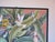 Wood Oversize- Vintage Balinese Tropical Birds & Banana Leaf Acrylic Painting on Canvas For Sale - Image 7 of 14