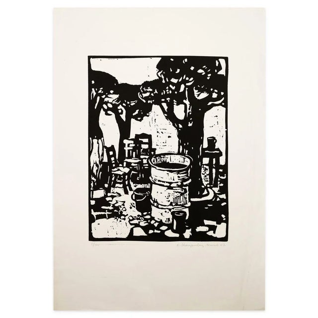 Country - Original Woodcut by H- Stangenberg-Merck - 1967 1967 For Sale - Image 3 of 3