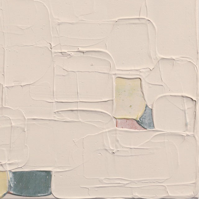 Beige Baby 2 - Original Neutral Textured Abstract Acrylic Painting on Canvas For Sale In Los Angeles - Image 6 of 9