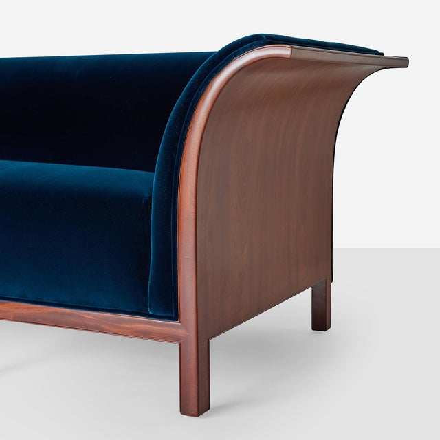 Wood 1930s Mahogany Three-Seater Sofa Attributed to Frits Henningsen For Sale - Image 7 of 9