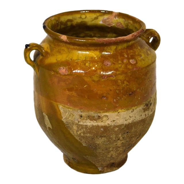 19th-Century French Terracotta Confit Pot For Sale