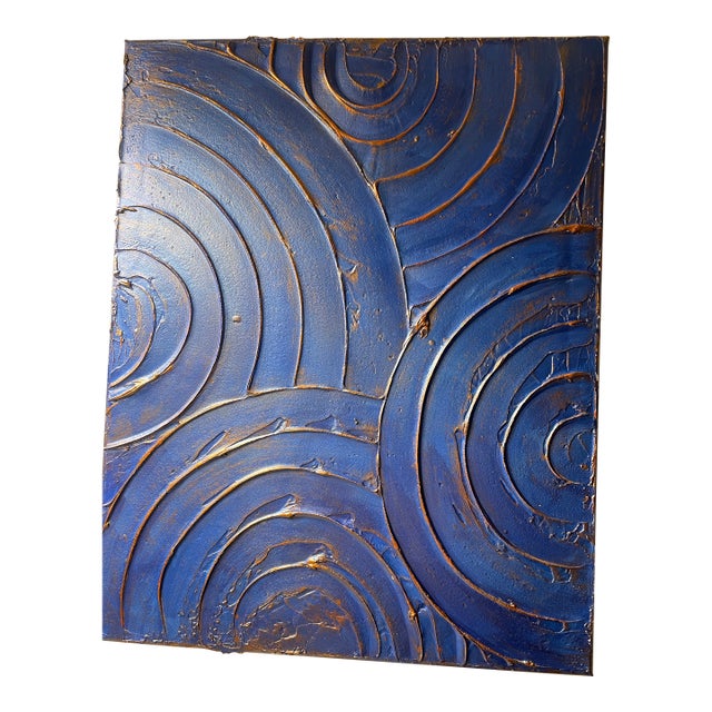 Contemporary Textured Gold Abstract | 16” X 20” | Original Denver Artist For Sale