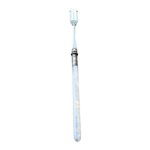 Antique James Deacon & Sons Sterling Silver/Mother of Pearl Bar/Pickle Fork. 8.25" Long. Excellent Condition.