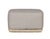 Modern Eclipse Outdoor Solid Teak Wood Ottoman Natural Look - Gray Fabric For Sale - Image 3 of 9