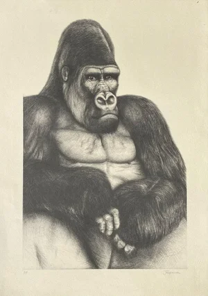 2008 Florence Jacquesson Gorilla Lithograph