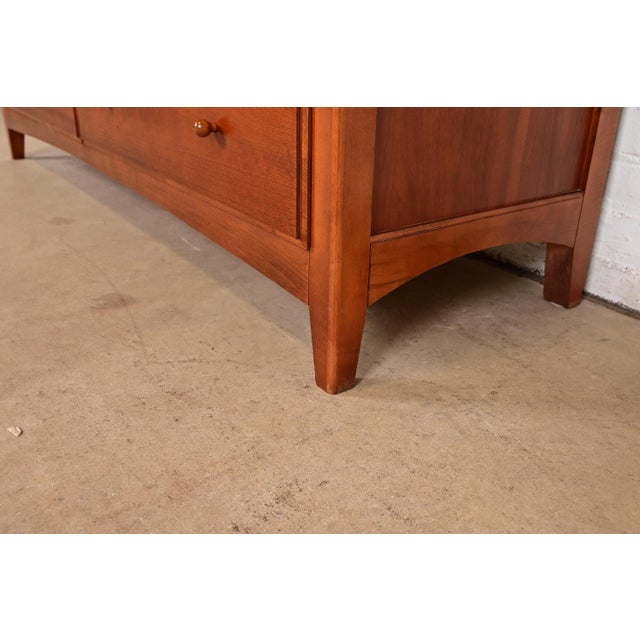 Thomasville Arts & Crafts Shaker Cherry Wood Dresser or Credenza For Sale - Image 9 of 13