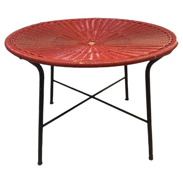 Rattan Coffee Table, 1950s For Sale