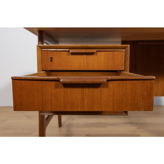 Mid-Century Teak Model 75 Freestanding Desk from Omann Jun, Denmark, 1950s For Sale - Image 17 of 18