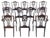 Full of authentic charm and character, this rare large set of 12 mahogany dining chairs offers elegant classical...