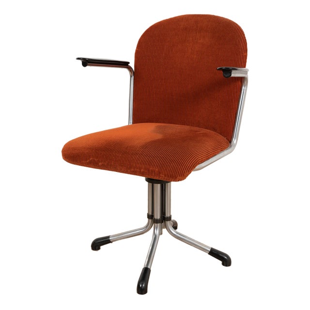 Red Model 356 Office Chair by Wh. Gispen For Sale