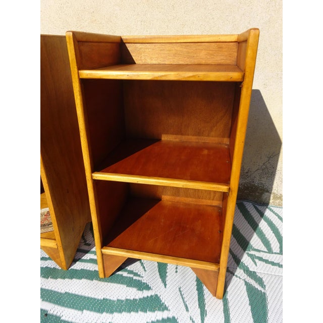 Light Wood Bedside Tables with Top Edges, 1990s, Set of 2 For Sale - Image 11 of 18