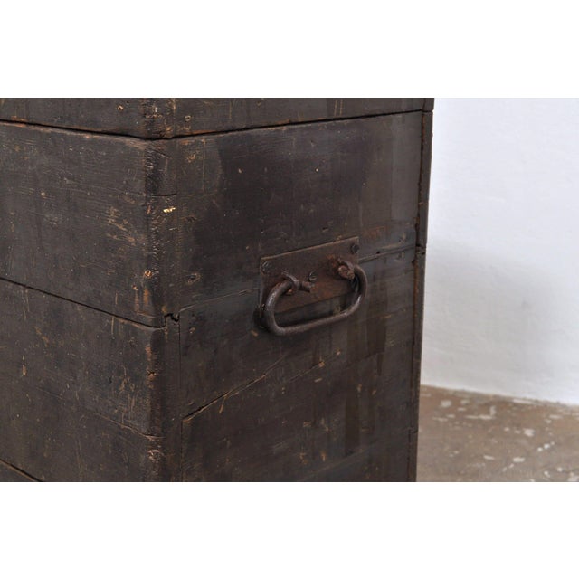 Wood Antique Pine Chest with Drawer, 1870s For Sale - Image 7 of 13