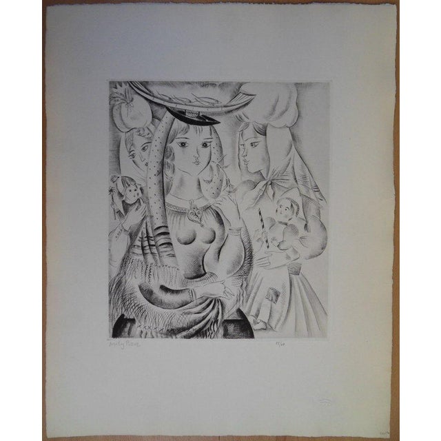 Emilia "Mily" Possoz (1888-1967) The Portuguese Festival Original etching Signed in pencil Limited edition of 60 copies...