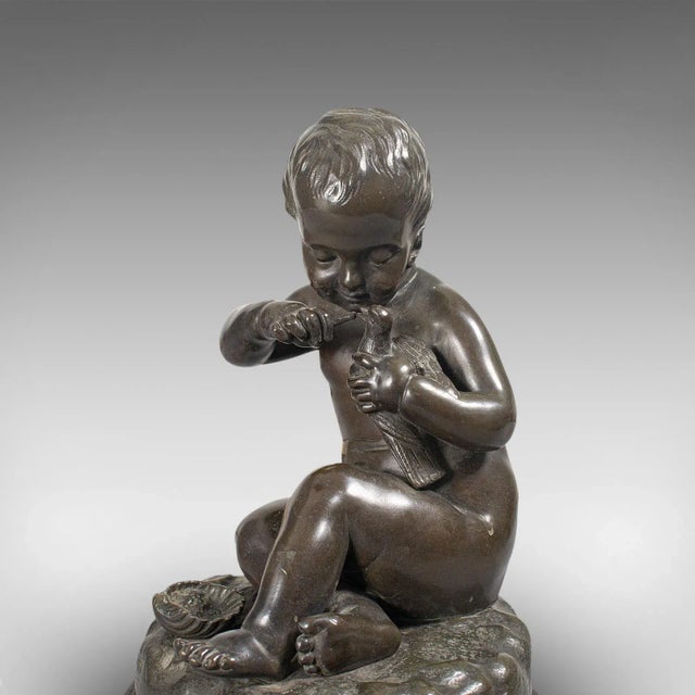 Late 19th Century French Bronze Cherub Putto For Sale - Image 10 of 13