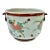Vintage Chinoiserie Floral Cachepot Planter With Double Handles For Sale