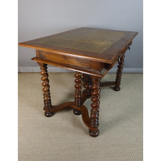 Louis XIII Style Writing Table in Natural Wood For Sale - Image 10 of 12