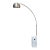 Arching Chrome Floor Lamp With Marble Base For Sale