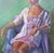 Art Deco Portrait of a Woman in Purple - Parisian Art Deco Female Figurative by Dominique Amendola For Sale - Image 3 of 5