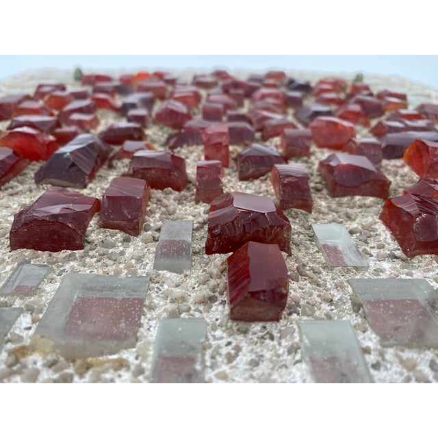 Brutalist Style Glass Object/Wall Lamp in Exposed Concrete attributed to Christof Krüger for Franz Lehmann Berlin Weißensee Glass Workshops, 1970s For Sale - Image 9 of 17