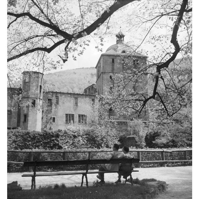 1930s Couple on Bench at Heidelberg Castle, Germany 1936, Printed 2021 For Sale - Image 5 of 5
