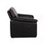 Atlanta 2-Seater Sofa and Armchair in Black Leather from Lauuser, Set of 2 For Sale - Image 17 of 18