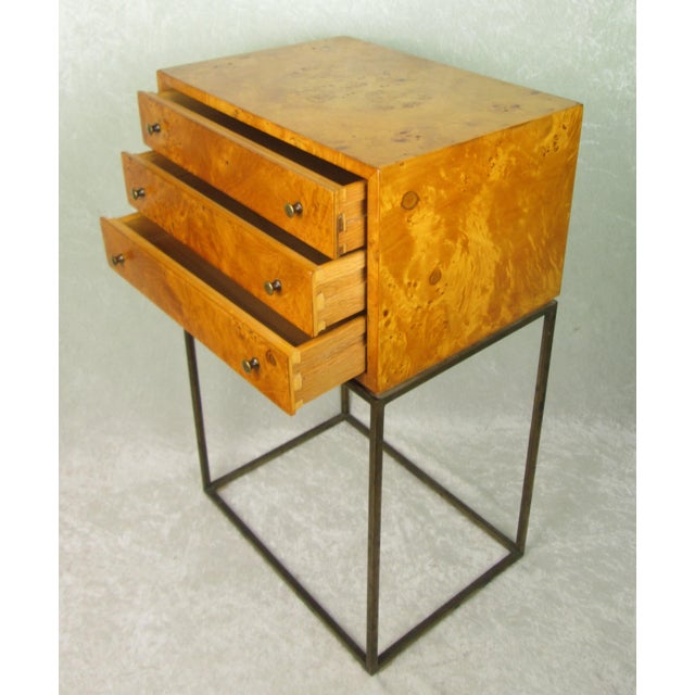 Mid 20th Century Milo Baughman Style Small 3 Drawer Jewelry Chest For Sale - Image 11 of 18