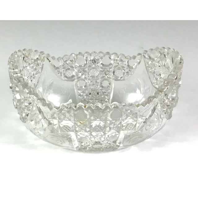 Vintage American Brilliant Period Cut Glass Fruit Bowl For Sale - Image 6 of 6