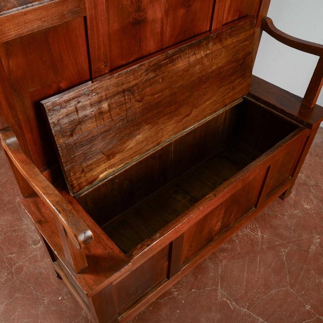 Art Deco Carved Bench with Armrests For Sale - Image 6 of 18