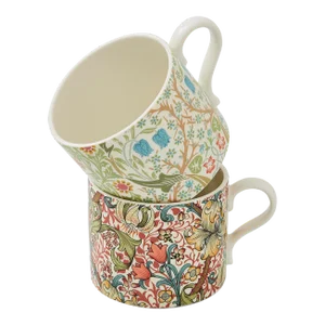 Spode Morris & Co Set of 2 Mugs 12 oz., Blackthorn & Golden Lily