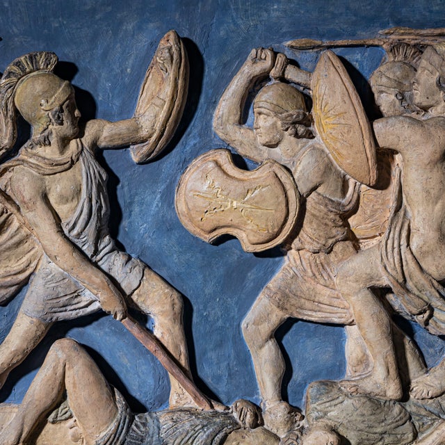 Ceramic 19th Century Ulysses Kills the Suitors Relief in Terracotta attributed to H. W. Bissen, Denmark For Sale - Image 7 of 10