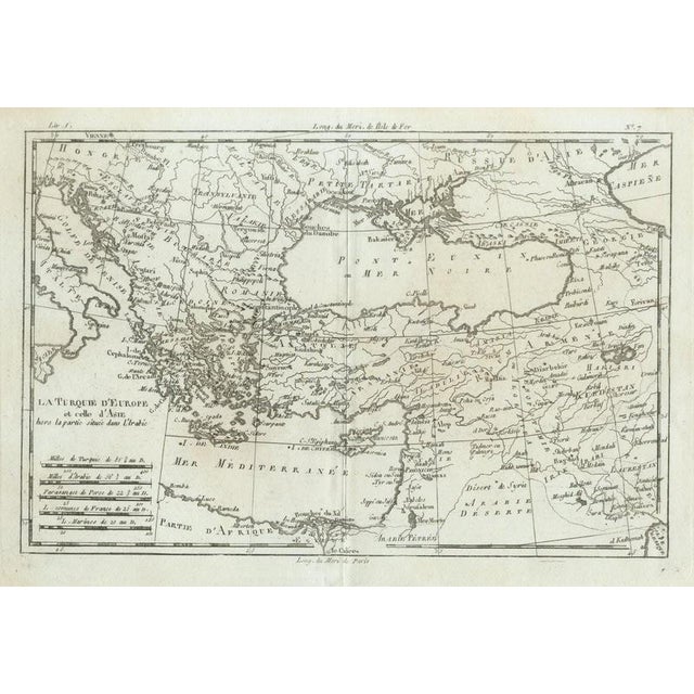 Antique Map of the Ottoman Empire in Europe and Asia attributed to Bonne, 1780 For Sale - Image 12 of 12