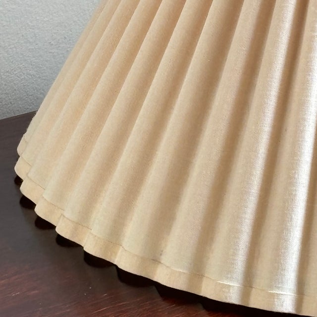 Shabby Chic Small Mid-20th Century Scalloped Lamp Shade For Sale - Image 3 of 12