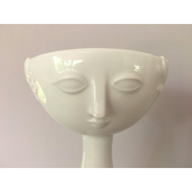 Bjorn Wiinblad for Rosenthal Studio Line Tall White Porcelain Eva Vase