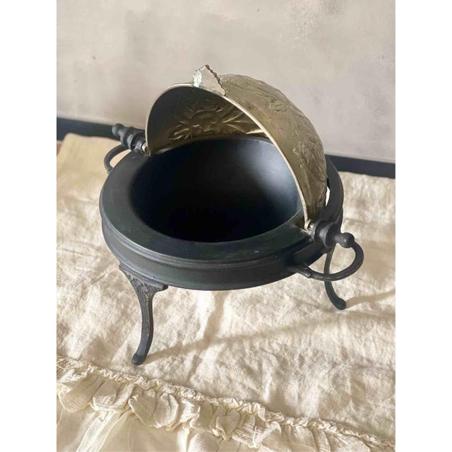 An elegant vintage tabletop chafing dish, dating back to the second half of the 20th century, authentically Moroccan. The...