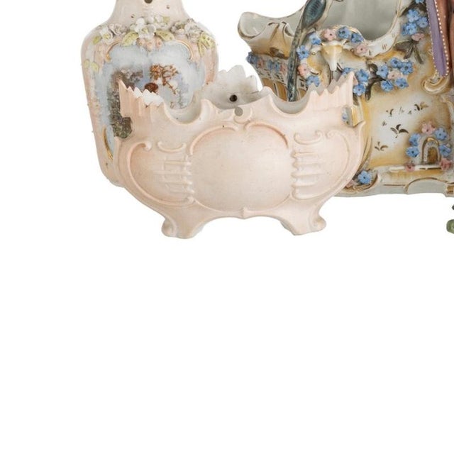 Porcelain Vases and Three Flowerpots, 19th Century, Set of 4 For Sale - Image 3 of 6