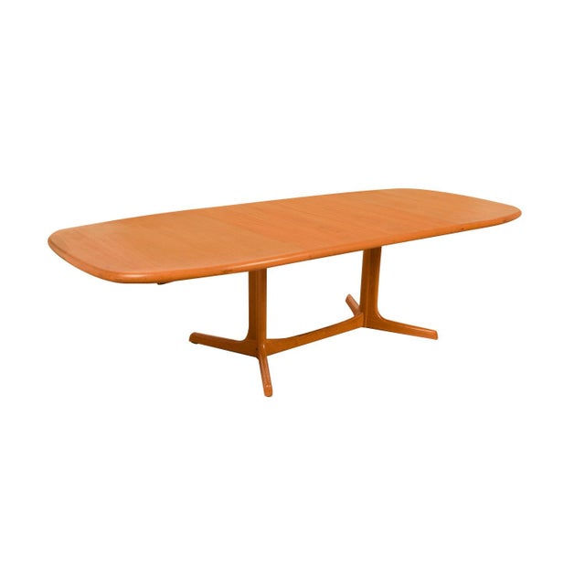 Brown 1970s Danish Mid-Century Teak Expandable Dining Table For Sale - Image 8 of 12
