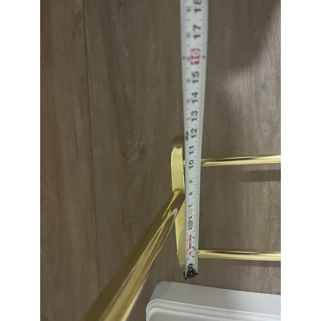 Mid-Century Modern Vintage Solid Brass Quilt/Towel Rack For Sale - Image 3 of 11