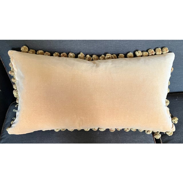 Antique 18th Century French Aubusson Tapestry Pillow With Passementerie Trim and Ball Tassel Fringe For Sale - Image 13 of 16