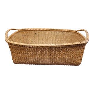 1930s Nantucket Basket Made by A. Lightship For Sale