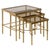 A set of French Modern rectangular nesting low tables featuring three fitted tables, each with an elegant frame design in...