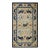 1920s Ivory Navy Blue Colorful Antique Chinese Silk Carpet 4' X 7' Foo Dog Rug For Sale