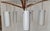 Brown Vintage Mid-Century Danish Five-Light Ceiling Cascade Lamp with Teak Frame and White Satin Glass Shades, 1960s For Sale - Image 8 of 12