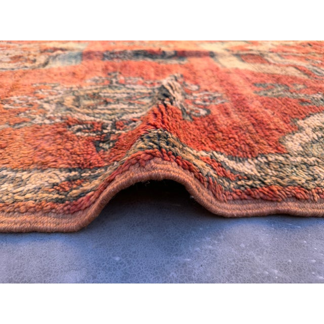 Tribal Pink Moroccan Rug - 4'2" X 8'4" Ft For Sale - Image 3 of 9