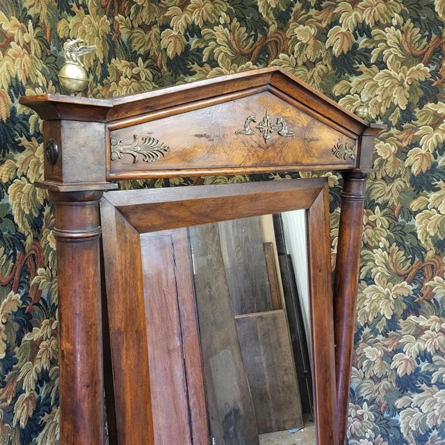 Traditional Large French Cheval Mirror, 1820 For Sale - Image 3 of 6