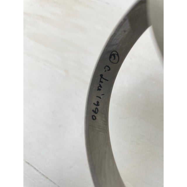 Mid-Century Modern 1990 Signed C. Jeré 'Floating Rings' 35" Metal Wall Sculpture, Mid-Century Modern For Sale - Image 3 of 9