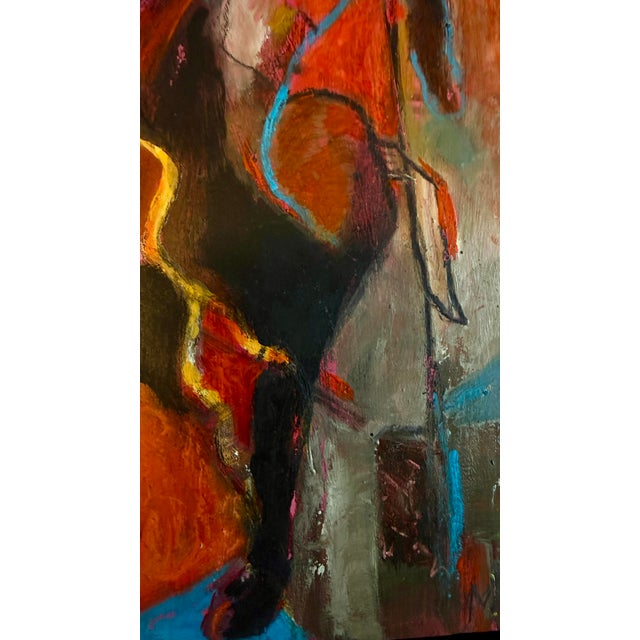 Equestrian Modern Abstract in a Cubist Style For Sale - Image 4 of 8
