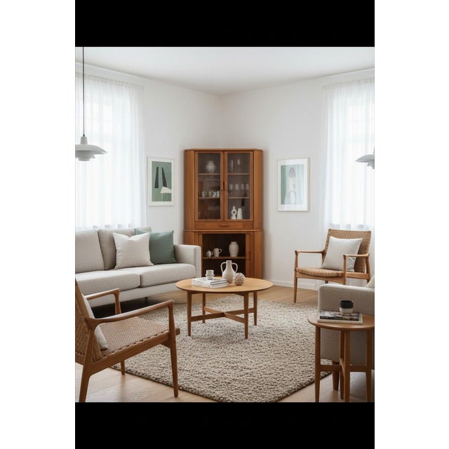 Mid-Century Modern Vintage Danish Corner Cabinet in Teak from Dyrlund, 1960s For Sale - Image 3 of 16